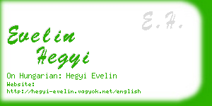 evelin hegyi business card